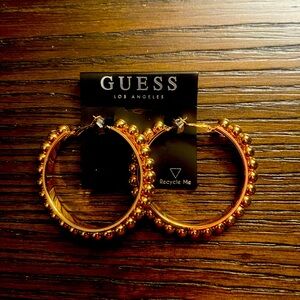 NEW Guess gold hoop earrings